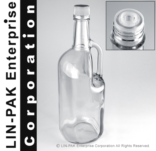 1.85 Litre Glass bottle with safty cap